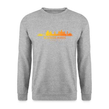 Buenos aires argentina, argentinian - Unisex Pullover - Weißgrau meliert - Vorne - Alina (178cm) & Michal (187cm)