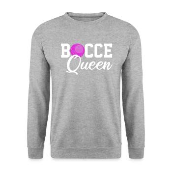 Bocce queen, bocce ball - Unisex Pullover - Weißgrau meliert - Vorne - Alina (178cm) & Michal (187cm)