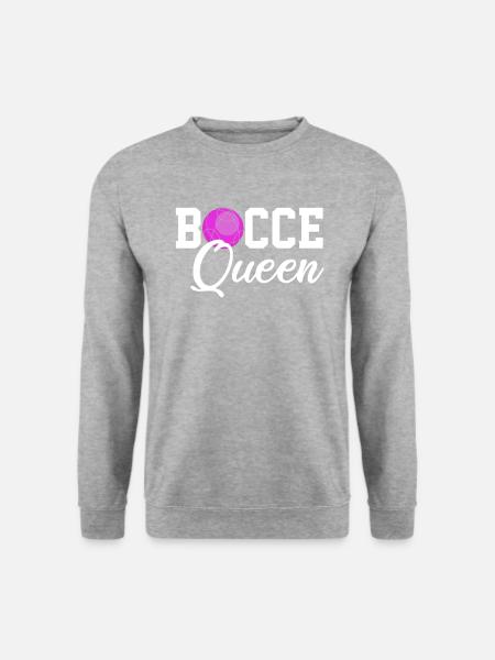 Bocce queen, bocce ball - Unisex Pullover - Weißgrau meliert