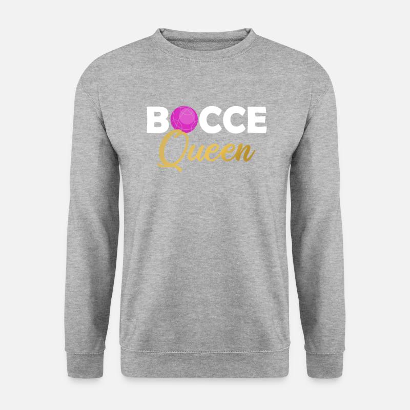 Bocce ball queen, bocce ball - Unisex Pullover - Weißgrau meliert
