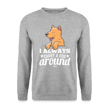 Chien Chiot Chiens Amoureux des chiens Enfants - Sweat-shirt Unisexe - gris chiné - Devant - Alina (178cm) & Michal (187cm)