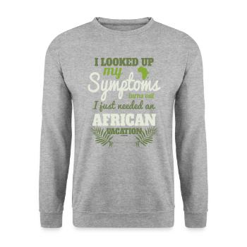 Je dois aller en Afrique - Sweat-shirt Unisexe - gris chiné - Devant - Alina (178cm) & Michal (187cm)