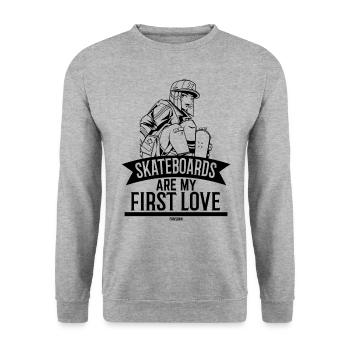 Skating Frau Extremsport Hiphop - Unisex Pullover - Weißgrau meliert - Vorne - Alina (178cm) & Michal (187cm)