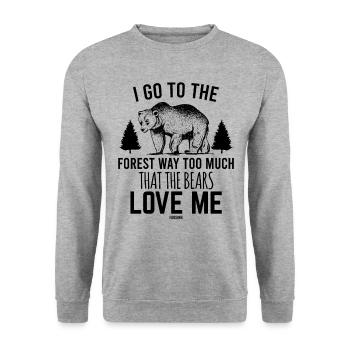 Forest Nature Recreation Landscape - Unisex Sweatshirt - salt & pepper - Front - Alina (178cm) & Michal (187cm)