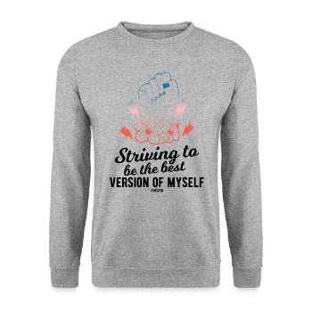 femme forte - Sweat-shirt Unisexe - gris chiné - Devant - Alina (178cm) & Michal (187cm)