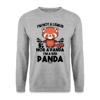 Je suis un panda roux - Sweat-shirt Unisexe - gris chiné - Devant - Alina (178cm) & Michal (187cm)