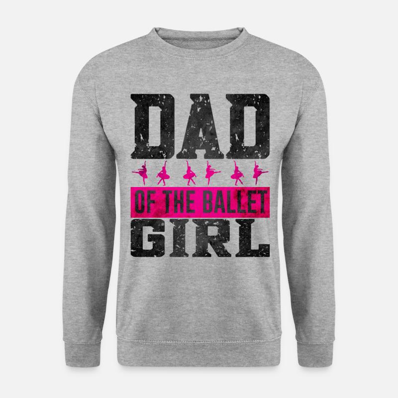 Ballett Tänzerin Vater - Unisex Pullover - Weißgrau meliert