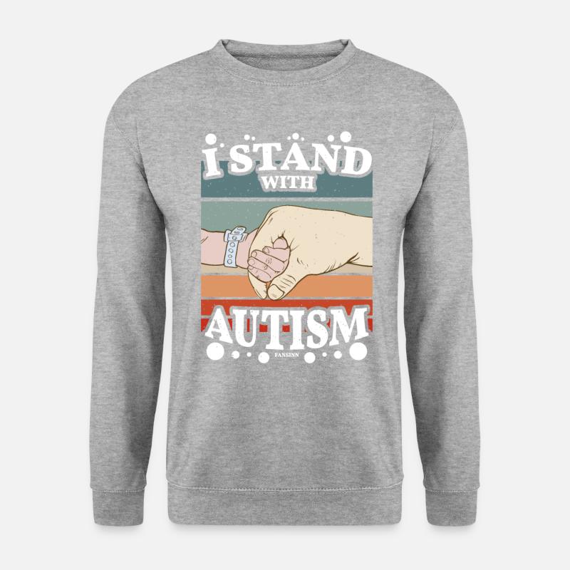 ich bin Autist - Unisex Pullover - Weißgrau meliert