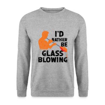 Ich Wäre Lieber Glasbläser Und Glasarbeiter - Unisex Pullover - Weißgrau meliert - Vorne - Alina (178cm) & Michal (187cm)