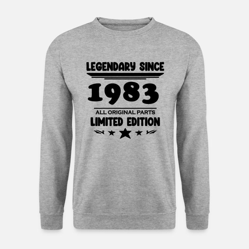 1983 - Unisex Pullover - Weißgrau meliert