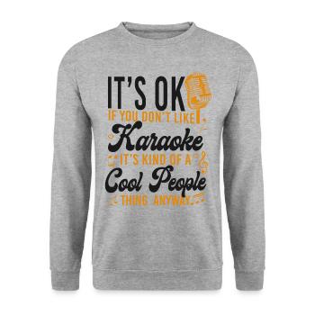 Karaoke Singer It's Ok If You - Unisex Pullover - Weißgrau meliert - Vorne - Alina (178cm) & Michal (187cm)