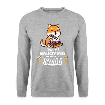 Sushi Pet Puppy - Sweat-shirt Unisexe - gris chiné - Devant - Alina (178cm) & Michal (187cm)