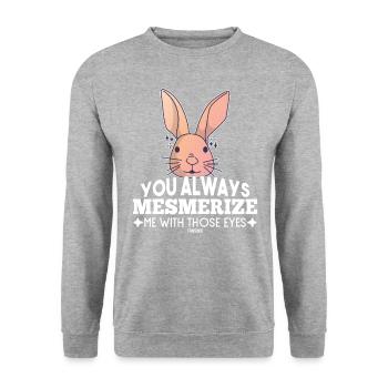 Un lapin mignon hypnotise les gens - Sweat-shirt Unisexe - gris chiné - Devant - Alina (178cm) & Michal (187cm)