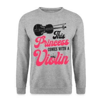 Violoniste Violoniste Fille This - Sweat-shirt Unisexe - gris chiné - Devant - Alina (178cm) & Michal (187cm)