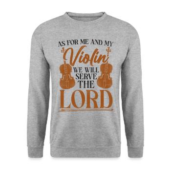 Violoniste Violoniste Jesus Faith - Sweat-shirt Unisexe - gris chiné - Devant - Alina (178cm) & Michal (187cm)