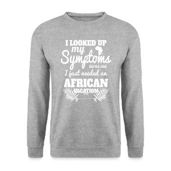 Vacances en Afrique - Sweat-shirt Unisexe - gris chiné - Devant - Alina (178cm) & Michal (187cm)