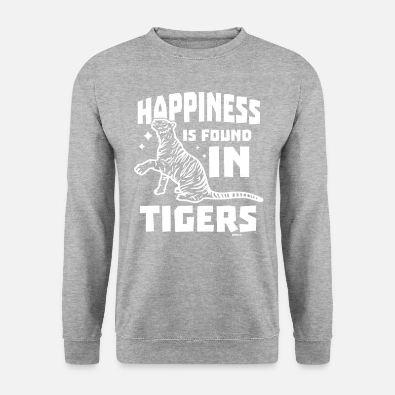 weißer Tiger - Unisex Pullover - Weißgrau meliert
