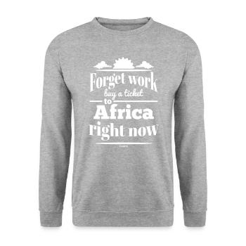 Je veux aller en Afrique - Sweat-shirt Unisexe - gris chiné - Devant - Alina (178cm) & Michal (187cm)