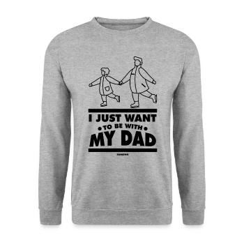 Père et fille - Sweat-shirt Unisexe - gris chiné - Devant - Alina (178cm) & Michal (187cm)
