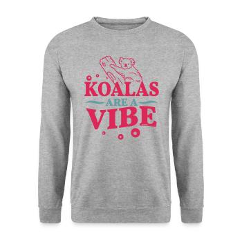 cute koala on a tree - Unisex Sweatshirt - salt & pepper - Front - Alina (178cm) & Michal (187cm)