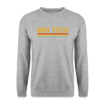 MRI Technologist vintage, Radiologic MRI technolog - Unisex Pullover - Weißgrau meliert - Vorne - Alina (178cm) & Michal (187cm)