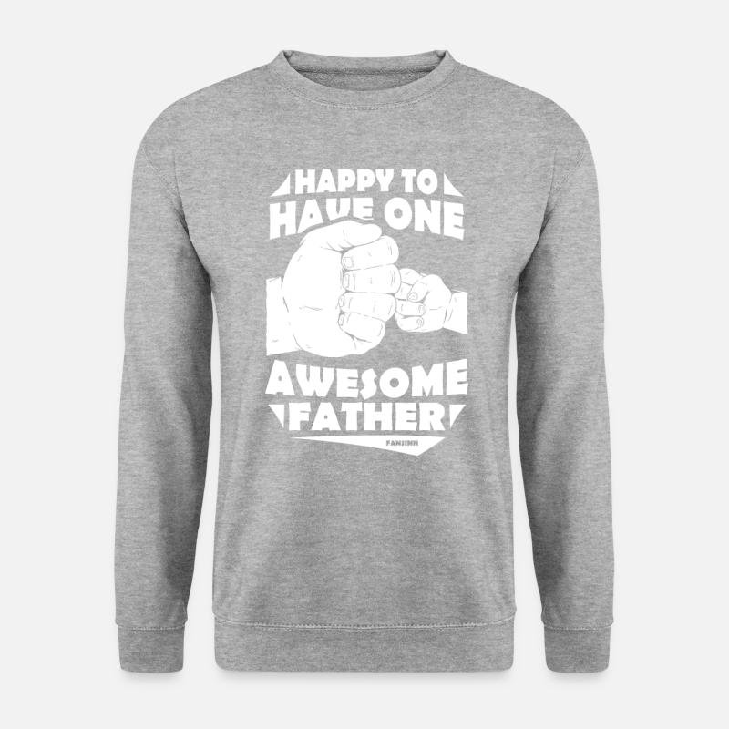 Vater - Unisex Pullover - Weißgrau meliert