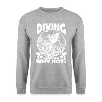 Plonger - Sweat-shirt Unisexe - gris chiné - Devant - Alina (178cm) & Michal (187cm)