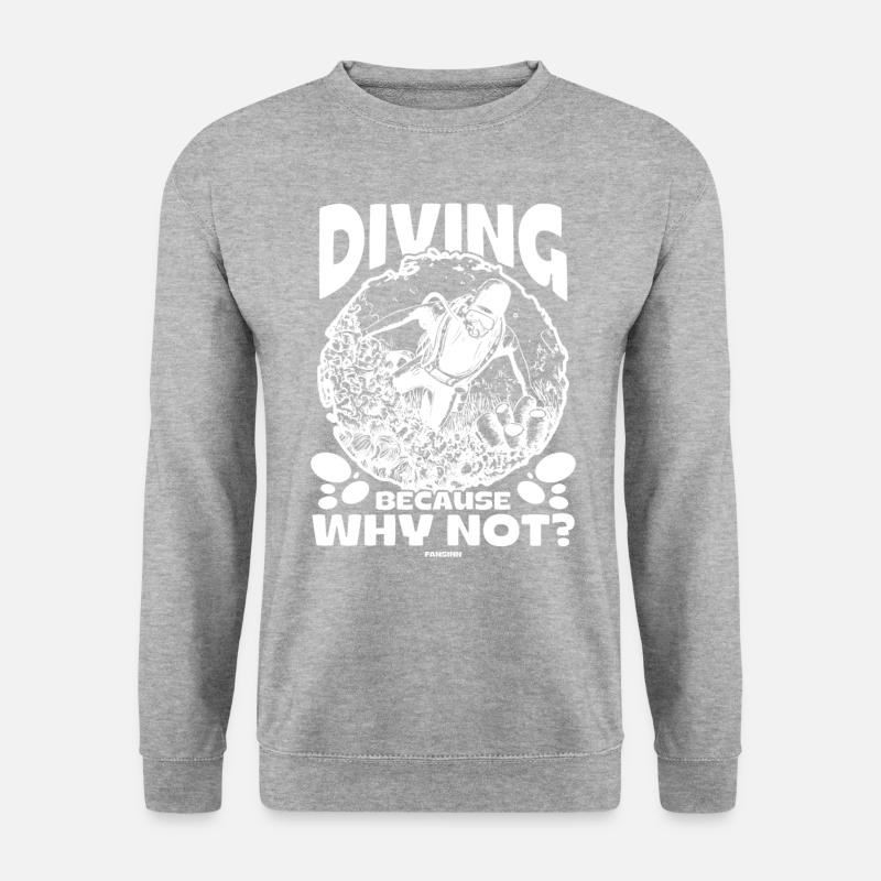 Tauchen - Unisex Pullover - Weißgrau meliert