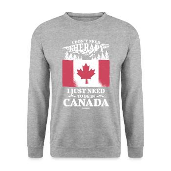 Canada - Sweat-shirt Unisexe - gris chiné - Devant - Alina (178cm) & Michal (187cm)