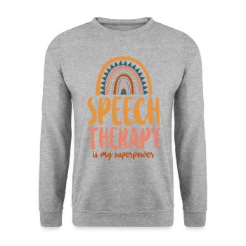 Assistant orthophoniste - Sweat-shirt Unisexe - gris chiné - Devant - Alina (178cm) & Michal (187cm)