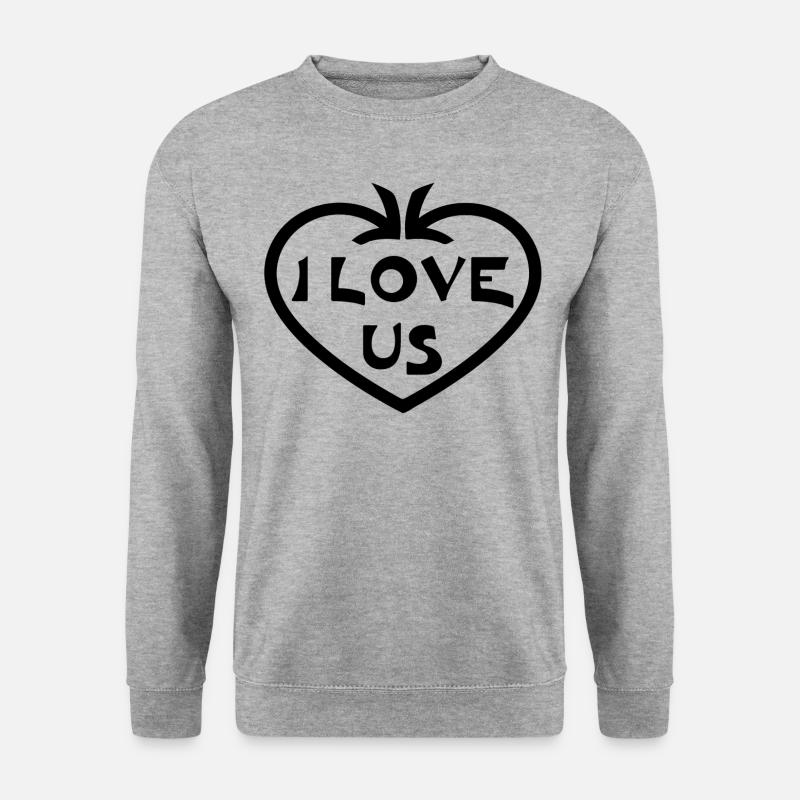 Ich liebe uns - Unisex Pullover - Weißgrau meliert