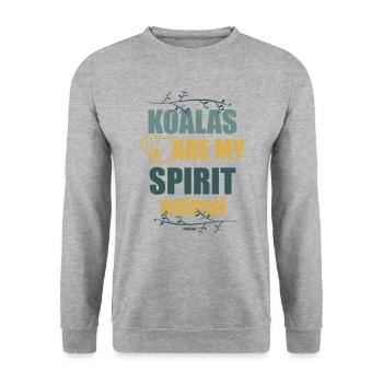 Koalas Are My Spirit Animal - Unisex Pullover - Weißgrau meliert - Vorne - Alina (178cm) & Michal (187cm)