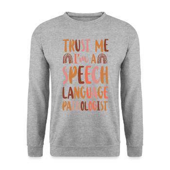 Speech Therapist Therapy Assistant - Unisex Sweatshirt - salt & pepper - Front - Alina (178cm) & Michal (187cm)