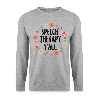 Assistant orthophoniste - Sweat-shirt Unisexe - gris chiné - Devant - Alina (178cm) & Michal (187cm)