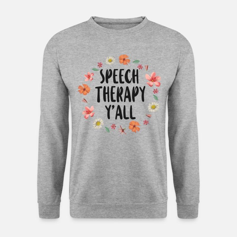Speech Therapist Therapy Assistant - Unisex Pullover - Weißgrau meliert