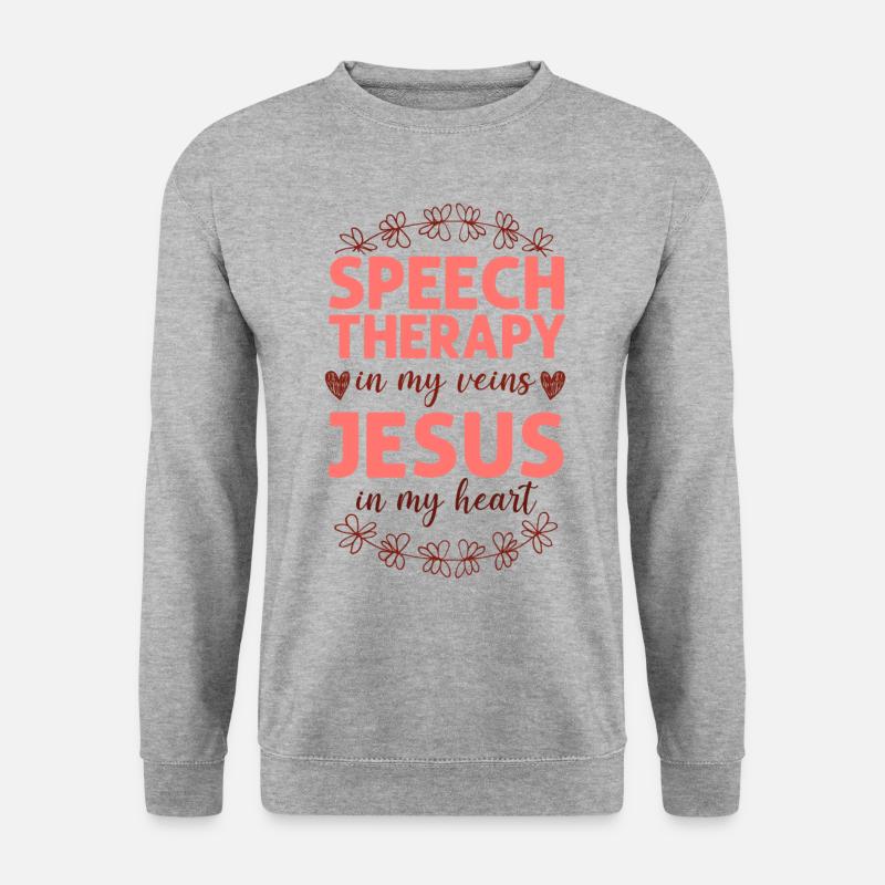 Speech Therapist Therapy Assistant - Unisex Pullover - Weißgrau meliert