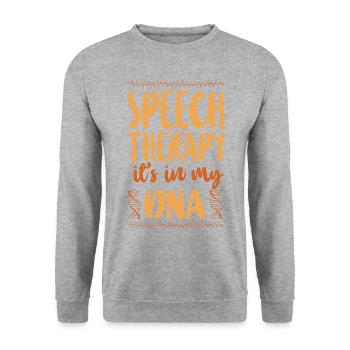 Assistant orthophoniste - Sweat-shirt Unisexe - gris chiné - Devant - Alina (178cm) & Michal (187cm)