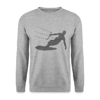 Kite Surfing - Unisex Sweatshirt - salt & pepper - Front - Alina (178cm) & Michal (187cm)