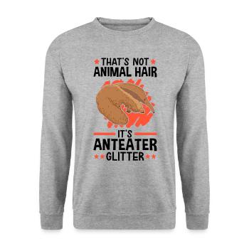 This is Anteater Glitter Anteater - Unisex Sweatshirt - salt & pepper - Front - Alina (178cm) & Michal (187cm)