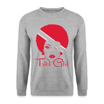 Fille de Trinité-et-Tobago - Sweat-shirt Unisexe - gris chiné - Devant - Alina (178cm) & Michal (187cm)