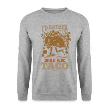 I'd Rather Be A Taco - Unisex Pullover - Weißgrau meliert - Vorne - Alina (178cm) & Michal (187cm)