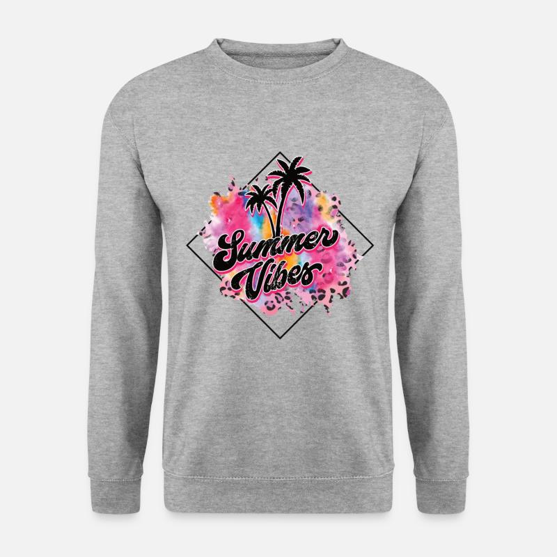 Summer Vibes - Unisex Pullover - Weißgrau meliert