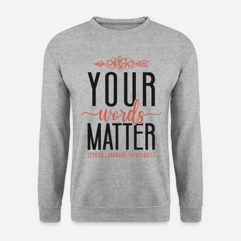 Speech Therapist Therapy Assistant - Unisex Pullover - Weißgrau meliert