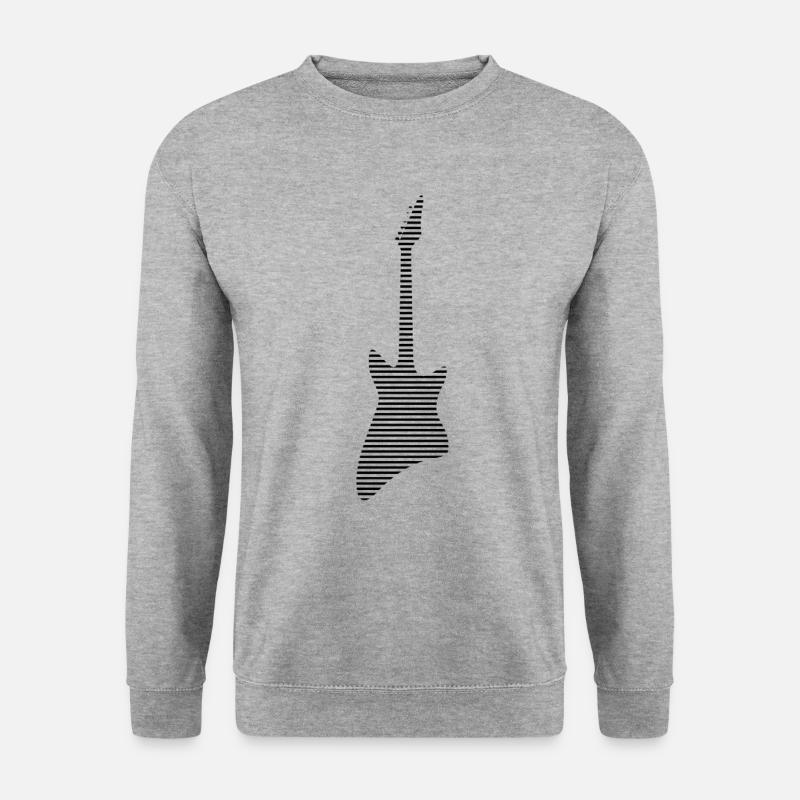 EGitarre - Unisex Pullover - Weißgrau meliert