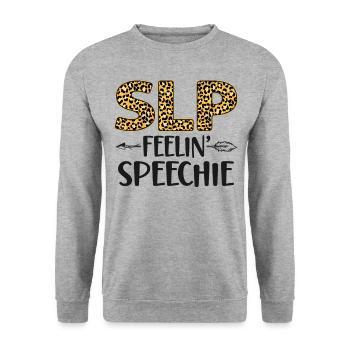 Speech Therapist Therapy Assistant - Unisex Sweatshirt - salt & pepper - Front - Alina (178cm) & Michal (187cm)
