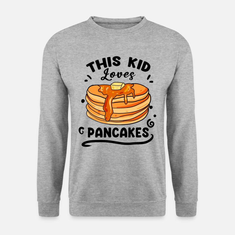 Pancake Liebe - Unisex Pullover - Weißgrau meliert