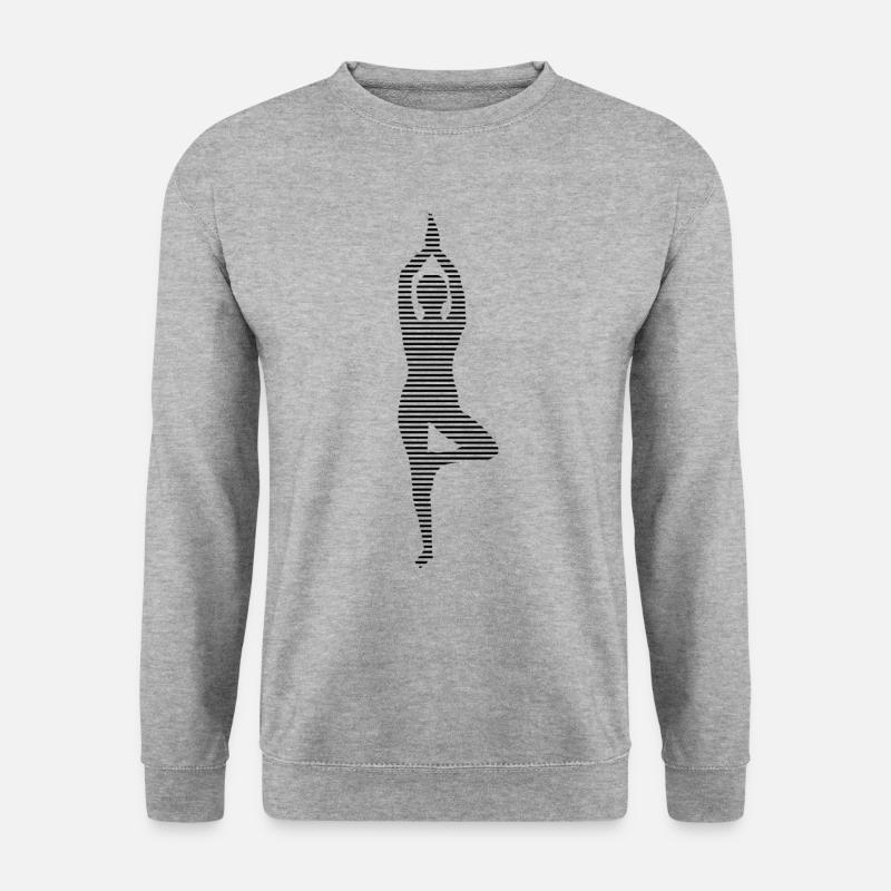 Yoga - Unisex Pullover - Weißgrau meliert