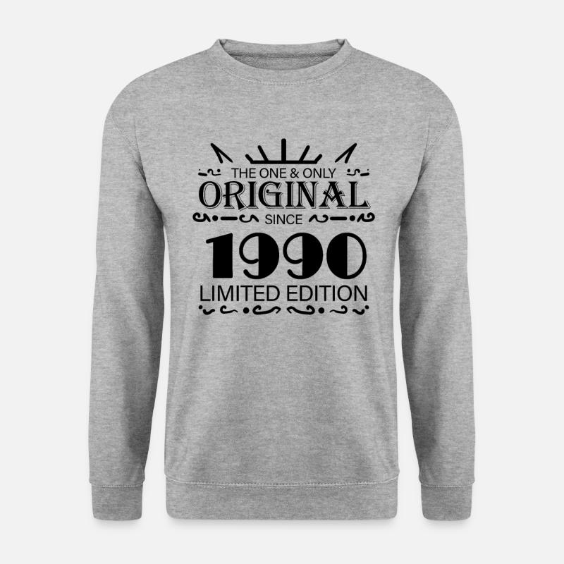 1990 - Année de construction 1990 - Né en 1990 - Sweat-shirt Unisexe - gris chiné