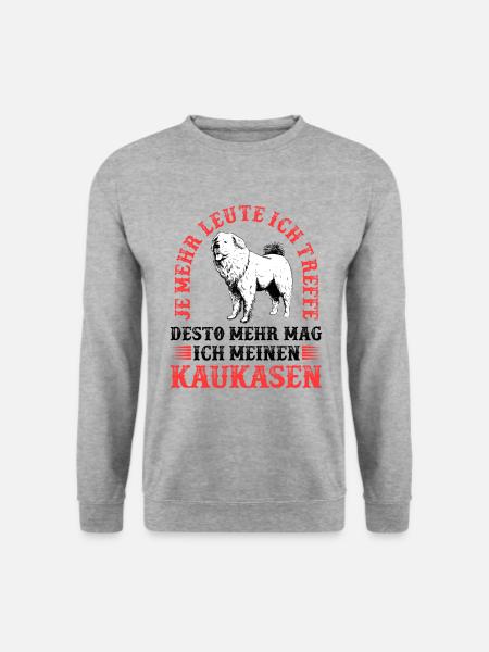 Owtscharka mehr mögen Kaukasischer Owtscharka - Unisex Pullover - Weißgrau meliert
