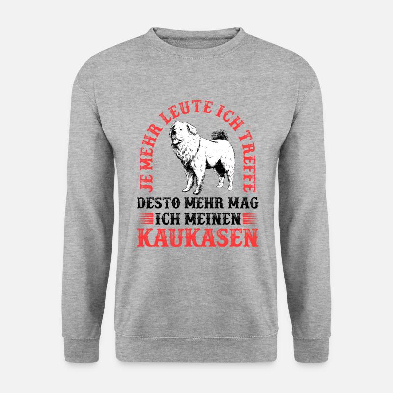 Owtscharka mehr mögen Kaukasischer Owtscharka - Unisex Pullover - Weißgrau meliert
